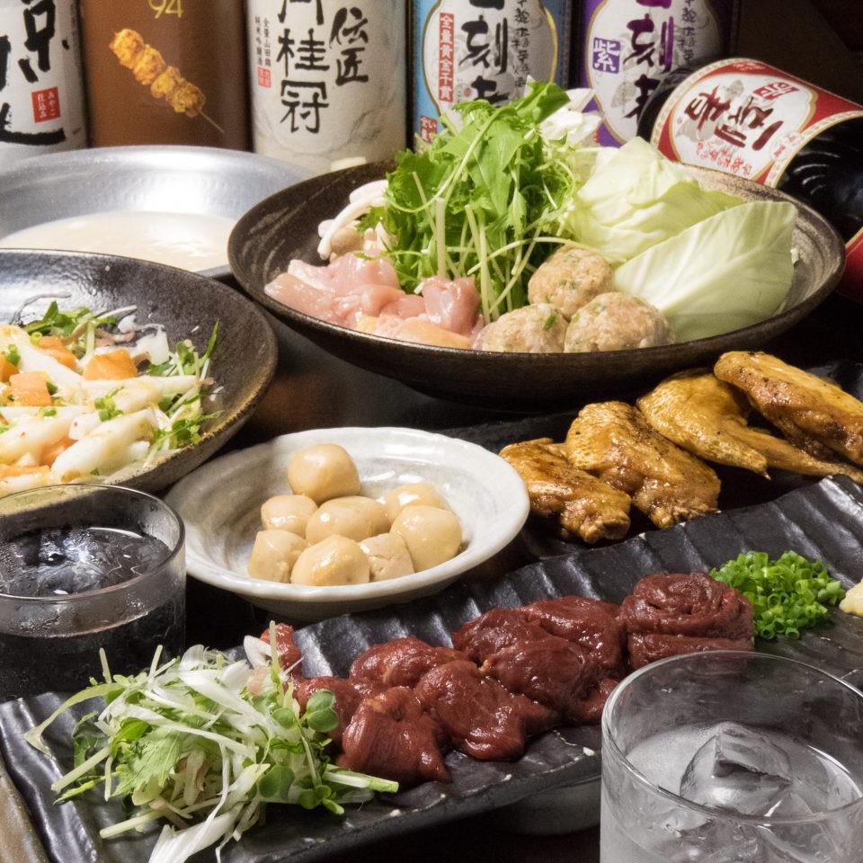 とりいちず酒場 神田北口店の鶏料理もお酒もしっかり楽しめるコース